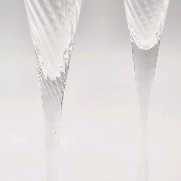 Sasaki Reflections Crystal Clear Wine or Champagne Flute 2 Pc Set FAST SHIPPING - Picture 9 of 11